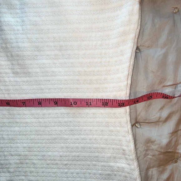 Cache White Ribbed Sheath Dress with Dolman Sleeves, Size Medium NWOT - Picture 4 of 10